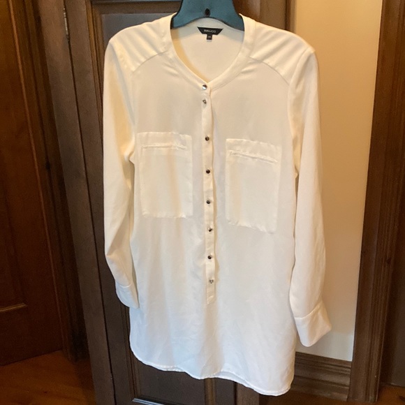 Long Cream Tunic Shirt from RW&Co. Just like new - Picture 1 of 3